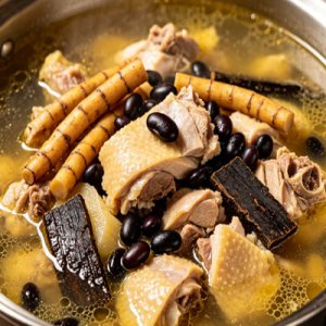 牛大力黑豆鸡煲